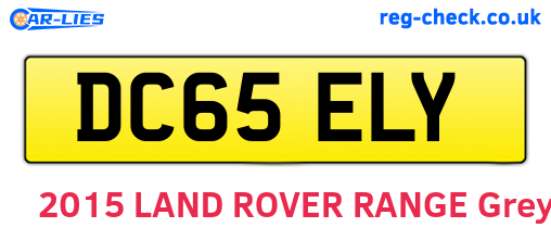 DC65ELY are the vehicle registration plates.