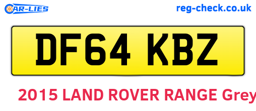 DF64KBZ are the vehicle registration plates.