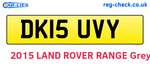 DK15UVY are the vehicle registration plates.