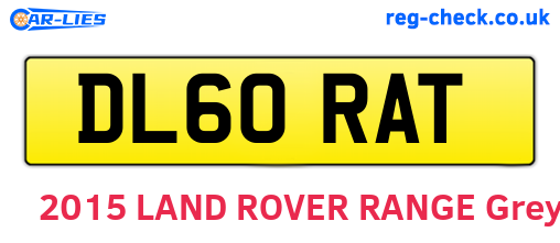 DL60RAT are the vehicle registration plates.