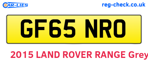 GF65NRO are the vehicle registration plates.