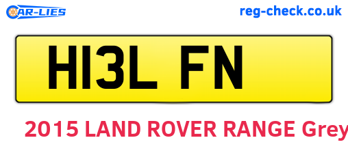 H13LFN are the vehicle registration plates.