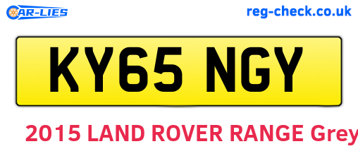 KY65NGY are the vehicle registration plates.