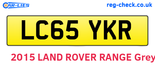 LC65YKR are the vehicle registration plates.