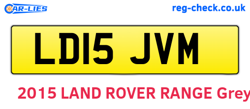 LD15JVM are the vehicle registration plates.