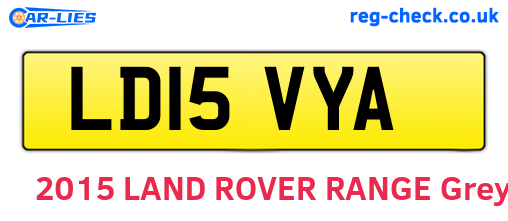 LD15VYA are the vehicle registration plates.