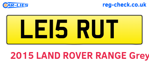 LE15RUT are the vehicle registration plates.