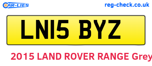 LN15BYZ are the vehicle registration plates.