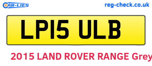 LP15ULB are the vehicle registration plates.