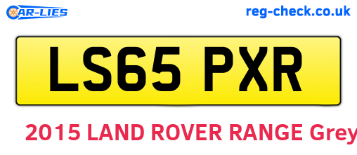 LS65PXR are the vehicle registration plates.