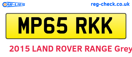 MP65RKK are the vehicle registration plates.