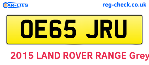 OE65JRU are the vehicle registration plates.
