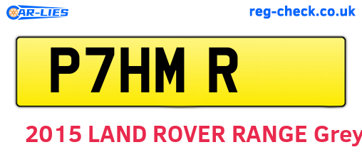 P7HMR are the vehicle registration plates.