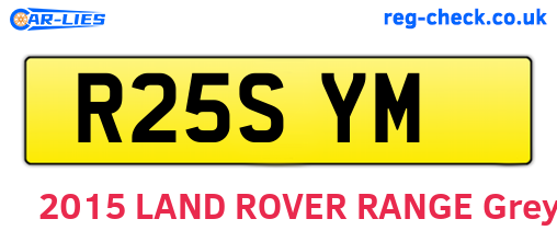 R25SYM are the vehicle registration plates.
