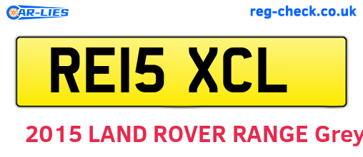 RE15XCL are the vehicle registration plates.