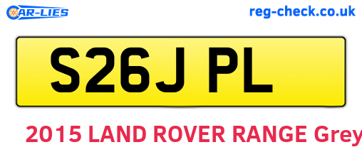 S26JPL are the vehicle registration plates.