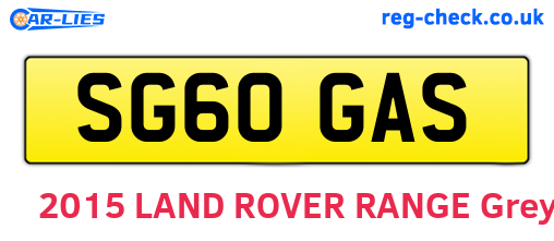 SG60GAS are the vehicle registration plates.