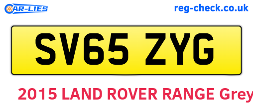 SV65ZYG are the vehicle registration plates.
