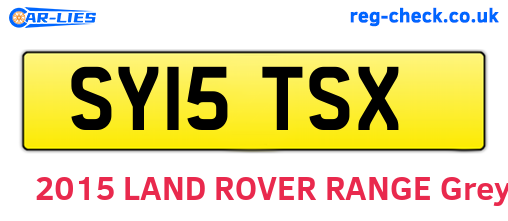 SY15TSX are the vehicle registration plates.