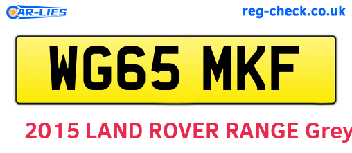 WG65MKF are the vehicle registration plates.