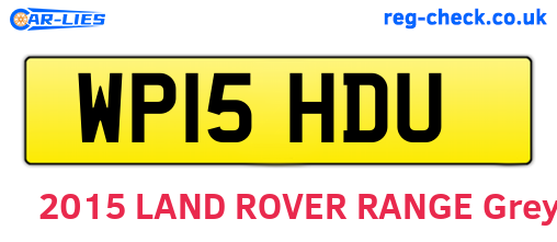 WP15HDU are the vehicle registration plates.
