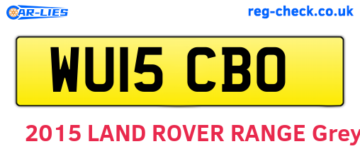WU15CBO are the vehicle registration plates.