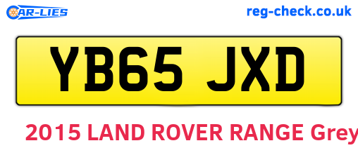 YB65JXD are the vehicle registration plates.