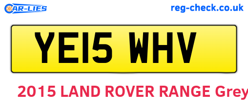 YE15WHV are the vehicle registration plates.
