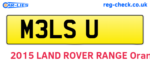 M3LSU are the vehicle registration plates.