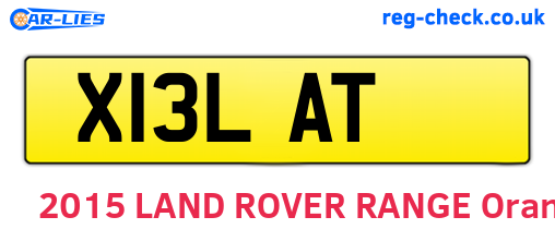 X13LAT are the vehicle registration plates.