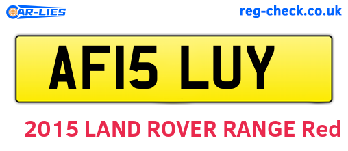 AF15LUY are the vehicle registration plates.