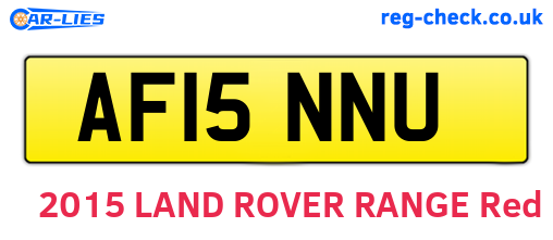 AF15NNU are the vehicle registration plates.