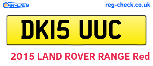 DK15UUC are the vehicle registration plates.