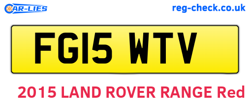 FG15WTV are the vehicle registration plates.