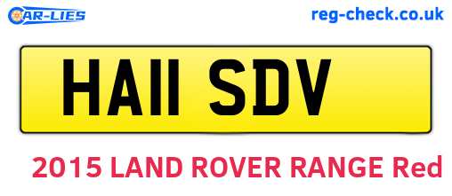 HA11SDV are the vehicle registration plates.