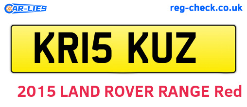 KR15KUZ are the vehicle registration plates.
