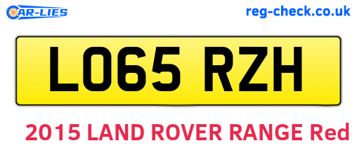 LO65RZH are the vehicle registration plates.