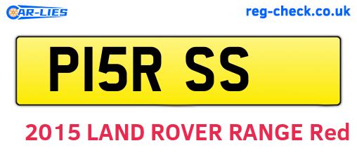P15RSS are the vehicle registration plates.