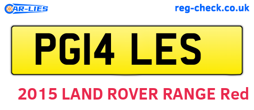 PG14LES are the vehicle registration plates.