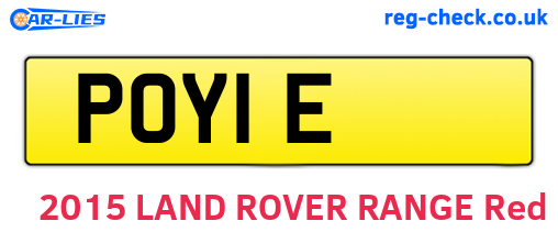 POY1E are the vehicle registration plates.