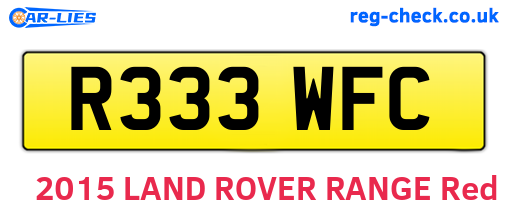 R333WFC are the vehicle registration plates.