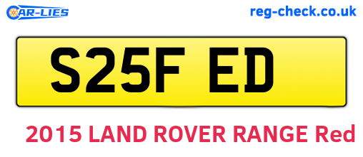 S25FED are the vehicle registration plates.