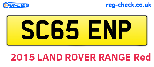 SC65ENP are the vehicle registration plates.