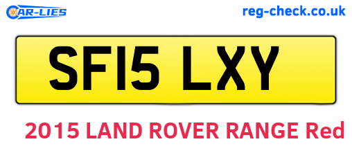 SF15LXY are the vehicle registration plates.