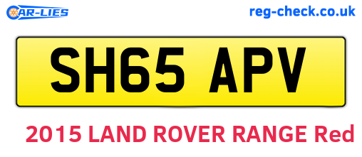 SH65APV are the vehicle registration plates.