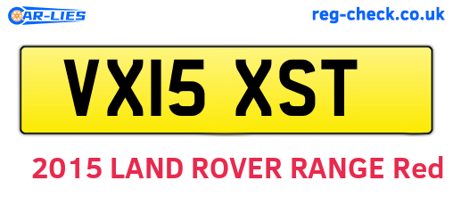 VX15XST are the vehicle registration plates.