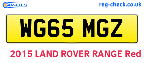 WG65MGZ are the vehicle registration plates.