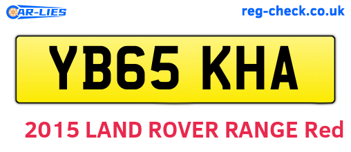 YB65KHA are the vehicle registration plates.