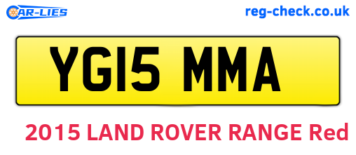 YG15MMA are the vehicle registration plates.