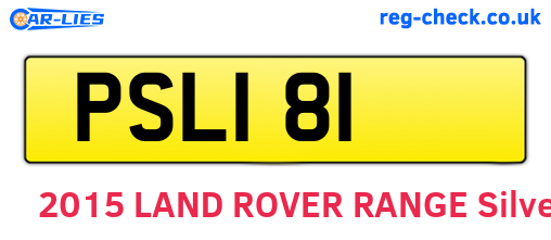 PSL181 are the vehicle registration plates.